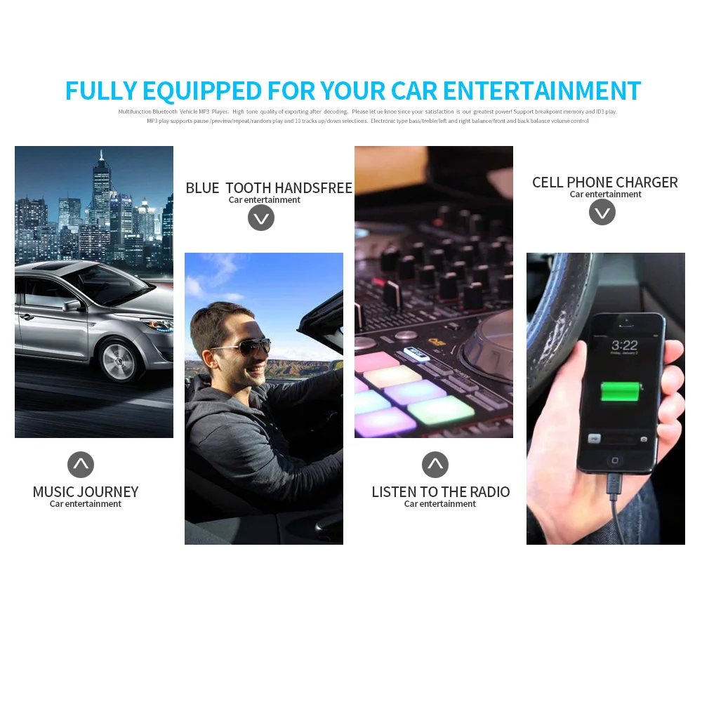 Съемные автомагнитолы MP3 USB Bluetooth Авторадио 1 Din стерео аудио SD FM тюнер высокого Мощность с Беспроводной пульт дистанционного управления