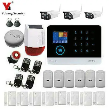 

YobangSecurity Russian French Spanish Voice Intruder WiFi 3G WCDMA Alarm System Android IOS App Smart Home Security Alarm RFID