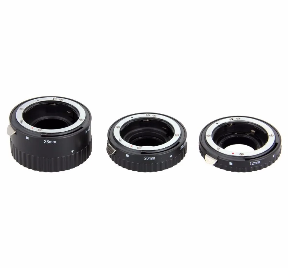 Meike-Auto Focus Macro Extension Tube Set, anel