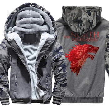 

Game Of Thrones Hoodies 2019 Winter Thick Sweatshirt Men Hoody Print THE NORTH REMEMBERS Fashion Tracksuits Men's Coat Harajuku