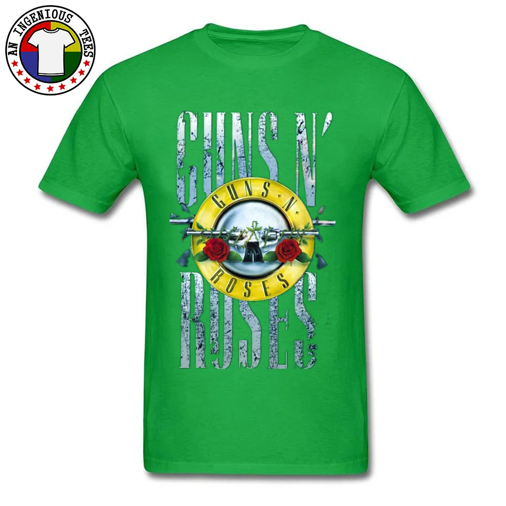 CasualDesign Short Sleeve T Shirt Summer/Autumn Hot Sale O Neck 100% Cotton Fabric Tee-Shirts Men Tshirts Guns N Roses Symbol  Guns N Roses Symbol green