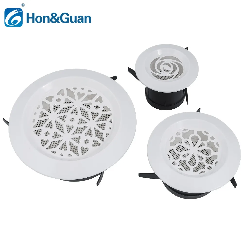 4inch 100mm Home Air Vent Grille with Cover Heating Cooling Vents Fit for Bathroom Office Kitchen Ventilation Removable Cleaning