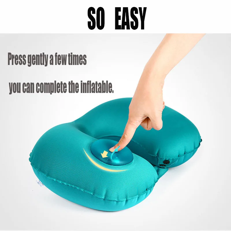 JXSLTC Automatic Inflatable Airplane Neck Pillow Travel Portable Neck Air Cushion Pillow Support break Flight Travel Accessory