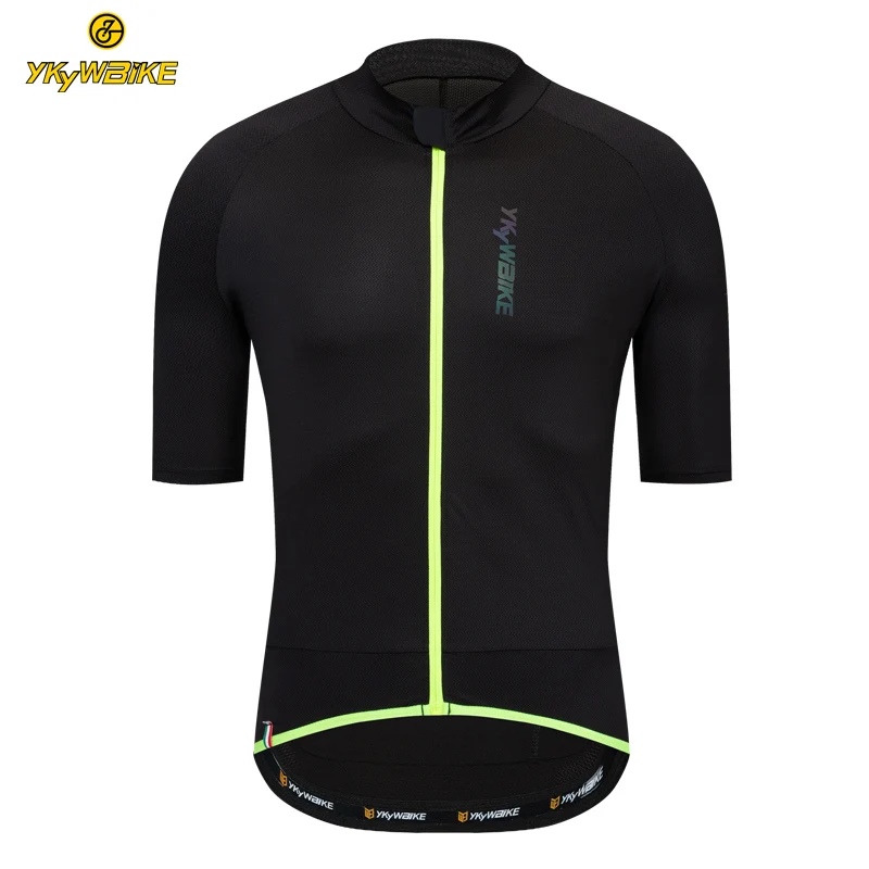Best YKYWBIKE Men Cycling Short Jersey Pro Fit Road Bike MTB Short Sleeve Top Riding Shirt With Zip Reflective Logo Maillot Ciclismo