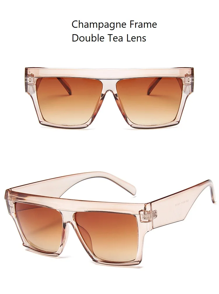 81071 прямоугольные винтажные женские солнцезащитные очки цвета шампанского, негабаритные женские очки в стиле ретро, красные женские солнцезащитные очки с защитой от уф400 лучей