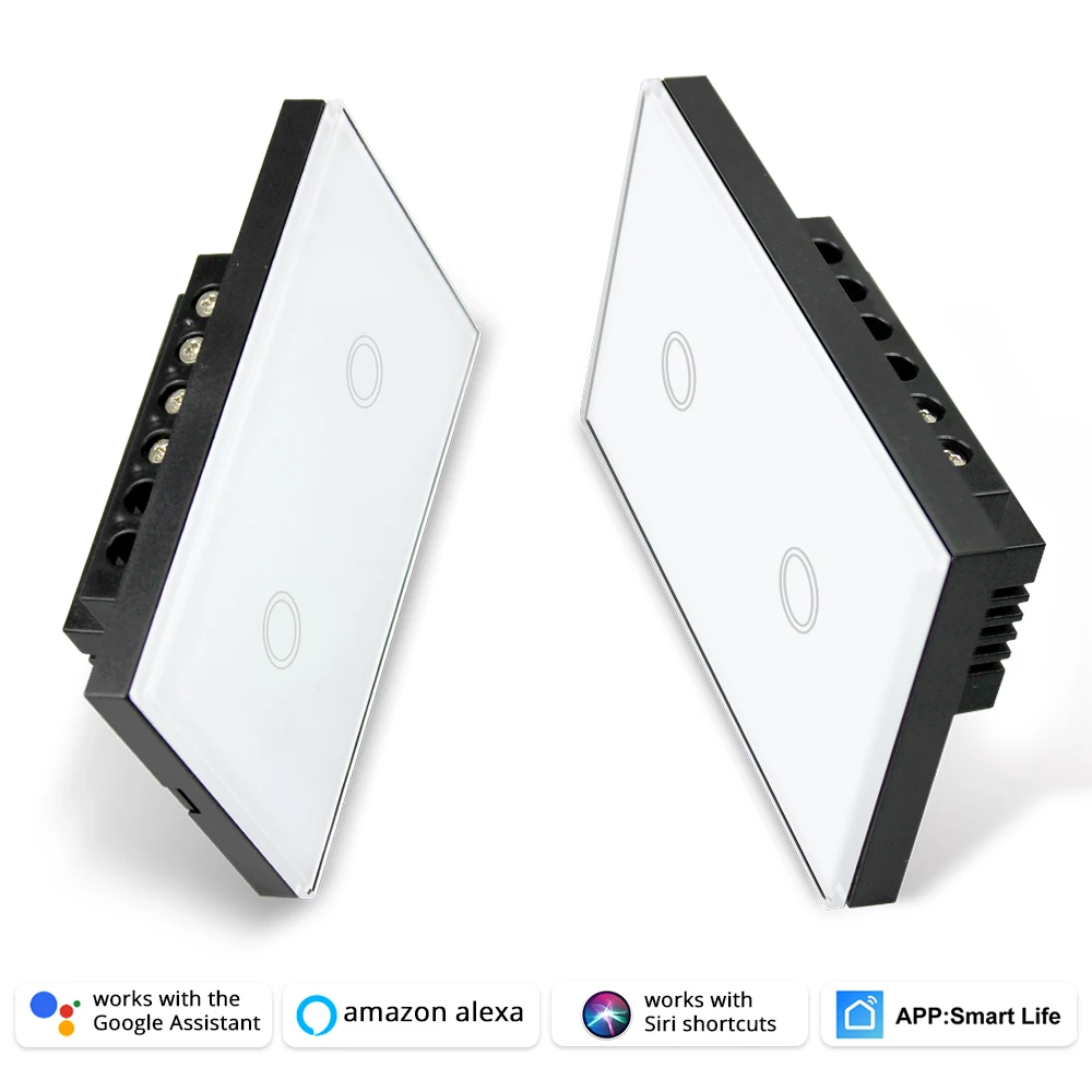 WiFi TUYA APP поддержка сенсорного управления один свет 2 пути переключатель с