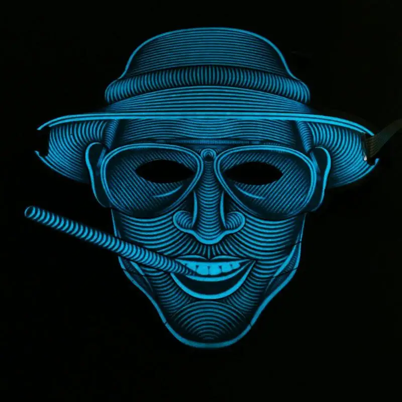 Хэллоуин полный уход за кожей лица танцевальная светодиодный маска 3D животных голос Управление вечерние Маскарад светящиеся карнавальные костюмы для вечеринок вечерние фестиваль террористические маски
