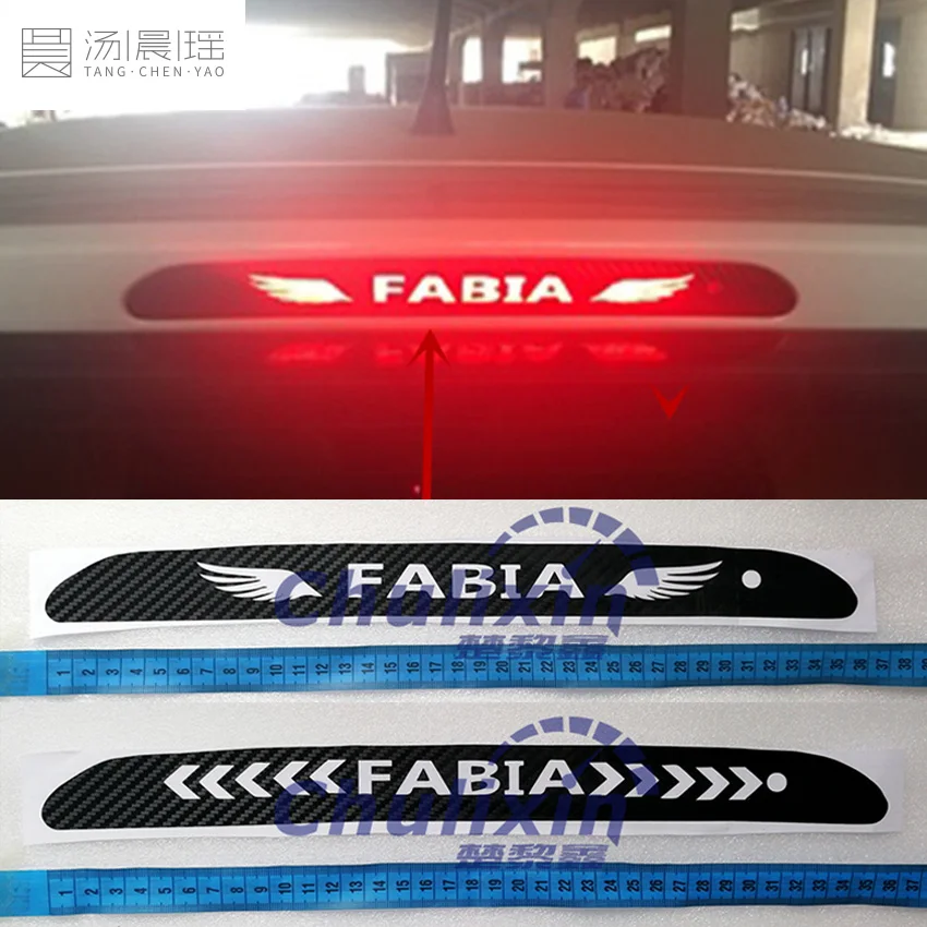 

Car-Styling Taillight Brake Lights Lamp Protector carbon fiber Covers1pc 3D Sticker for Skoda FABIA 2016-2018 car Accessories