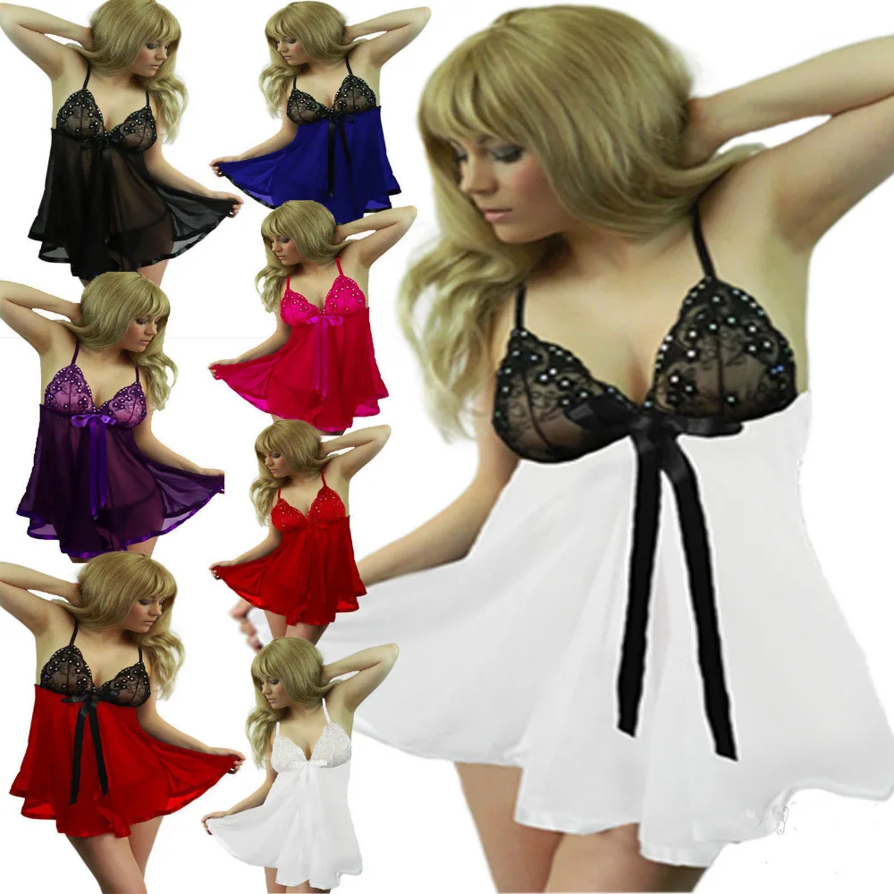 Ladies Sexy NightDress font b Womens b font Nightgown 7Size XL XXL XXXL Ensemble Lingerie Sexy