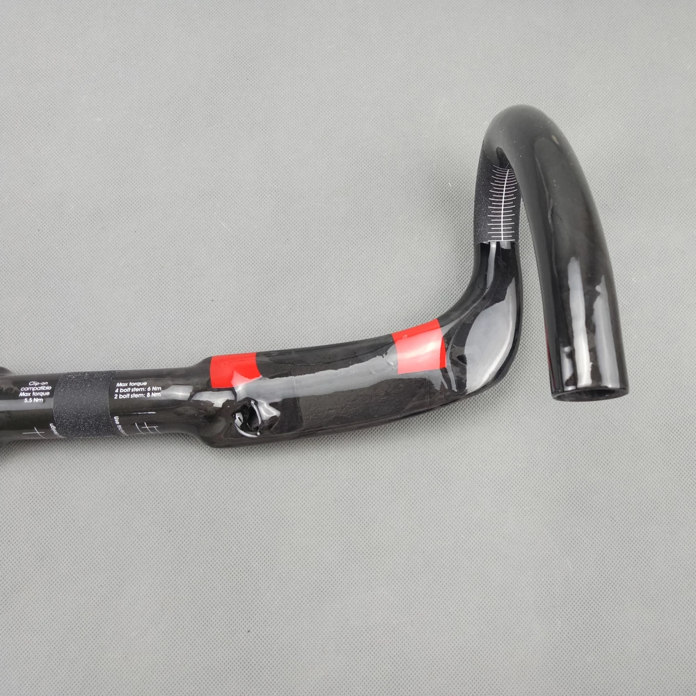 Manillar Carbono Carretera Guidao Speed Carbono Carbon Road Handlebar Red Bicycle Bent Bar 31.8mm 400/420/440mm Bicycle Parts bicycle accessories bicycle handlebar