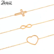 ZUUZ, браслеты из нержавеющей стали, браслеты для женщин, цепочка, подарки, клевер, серебро, бесконечность, аксессуары, ювелирные изделия для женщин