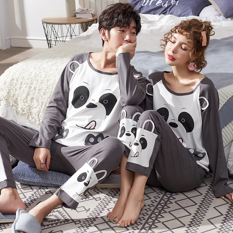 BZEL Panda Lovers' одежда для сна хлопковый пижамный комплект с длинными рукавами