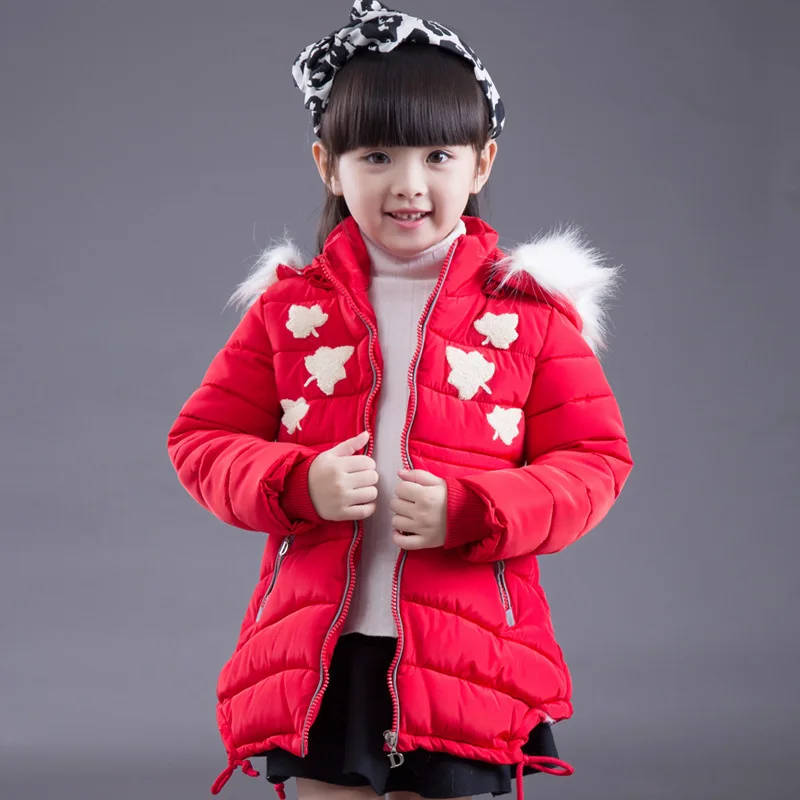 Новая осенне-зимняя детская куртка пуховик для маленьких девочек Детская куртка-парка одежда для детей от 3 до 12 лет теплая куртка 16868