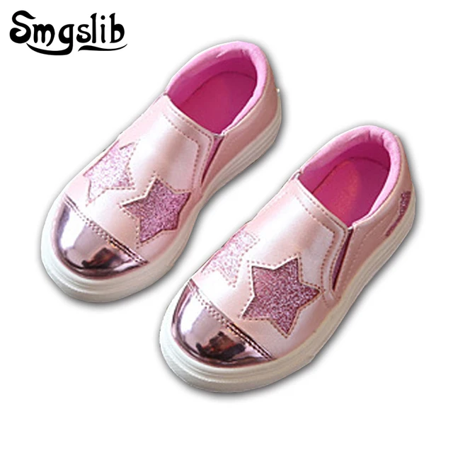 US $7.83 Smgslib Children shoes Girls casual Flat silver Pink kids casual Shoes toddler girls shoes summer f