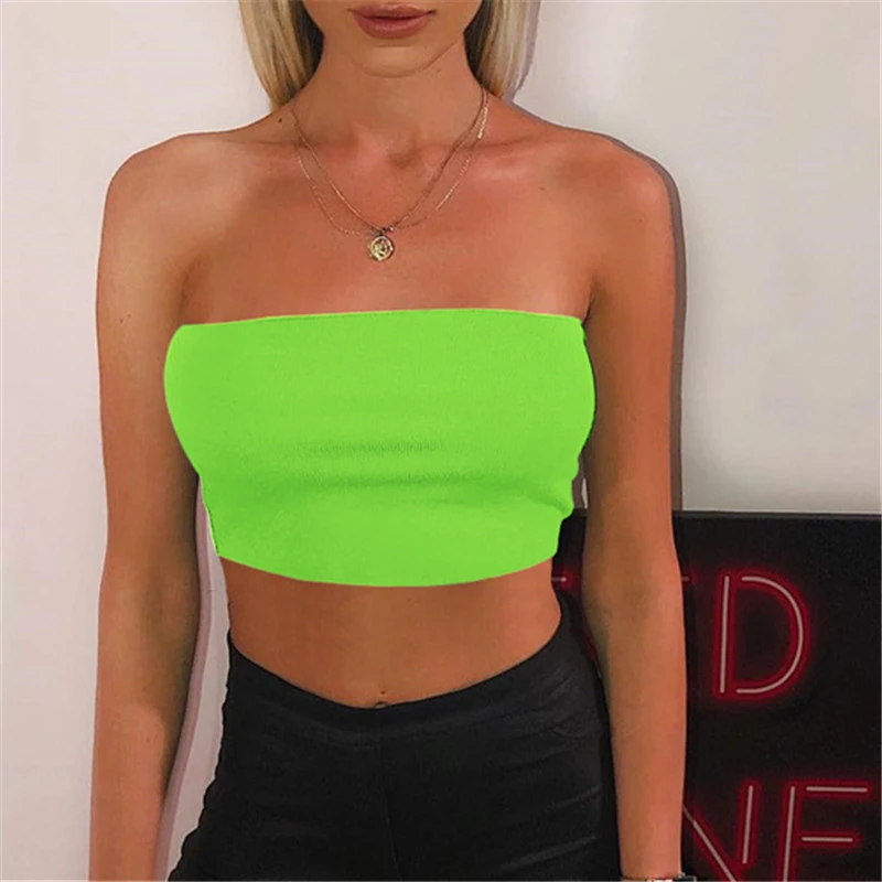 neon green bandeau top