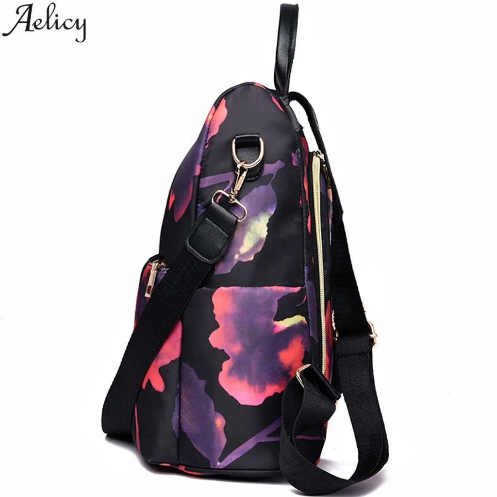 Aelicy Fashion Women Print Nylon Backpack High Quality Teenage Girls Female School Shoulder Zipper Color Bag Bagpack Mochila Aelicy Fashion Women Print Nylon Backpack High Quality Teenage Girls Female School Shoulder Zipper Color Bag Bagpack Mochila