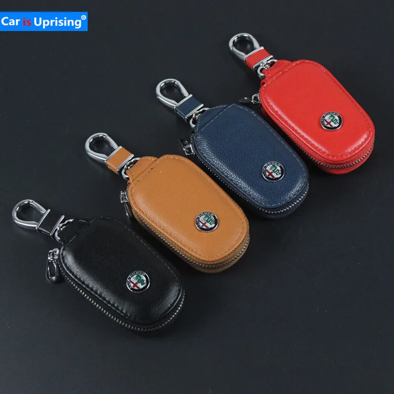 

10 pcs Car key wallet case bag holder CAR logo accessories for Alfa Romeo MiTo Giulietta Giulia Stelvi TZ3 4C 159 166 156 147 GT