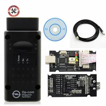 HOT!! 2019 OP-COM v1.99 para opel para s-aabchip pic18f458 & ftdi chip hw opcom can-bus interface op com flash atualização frete grátis