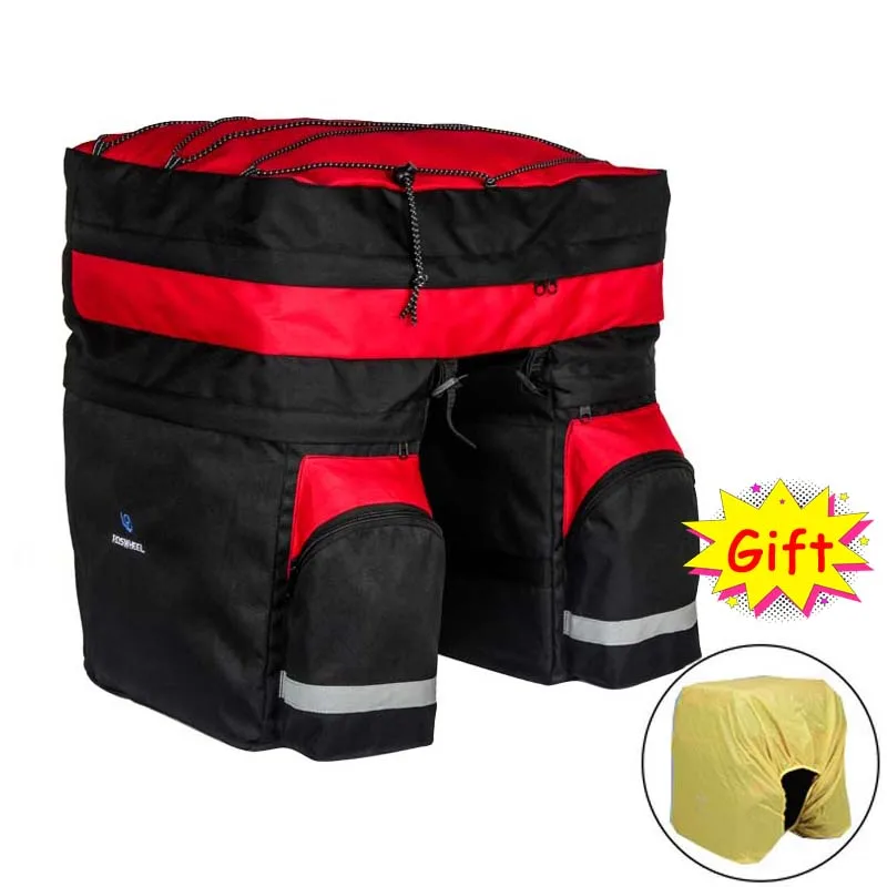 

60L Large Capacity Bicycle Bag Polyester Waterproof Mountain Road Bike Bag Cycling Double Side Rear Rack Tail Seat Trunk Bags
