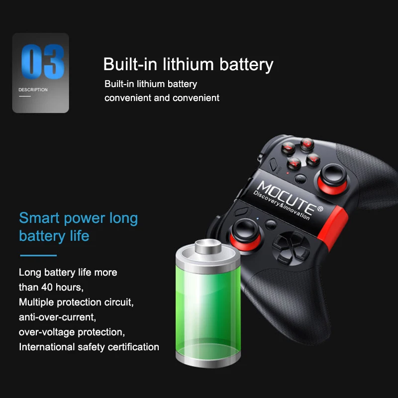 Mocute 054 Bluetooth геймпад Android джойстик ПК беспроводной контроллер VR игровой коврик для