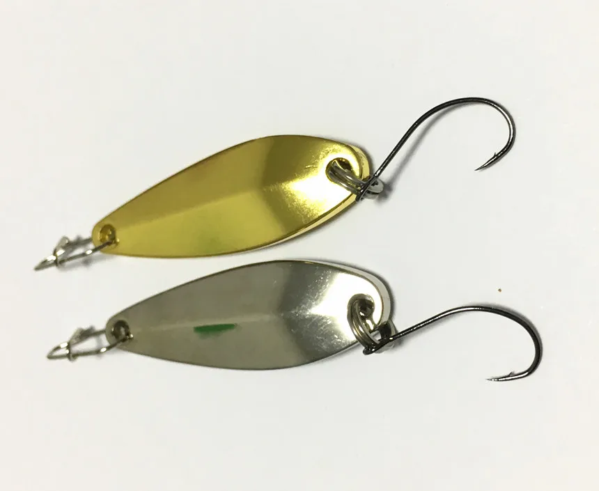 10PCS/lot 5g4cm metal lure fishing spoons striped bass fishing lure 3Silver colors Artificial