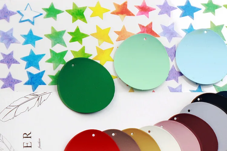 DIY earrings material inferior smooth color frosted rubber paint spraying circle pendant ring accessories circular pendant Jewelry Findings