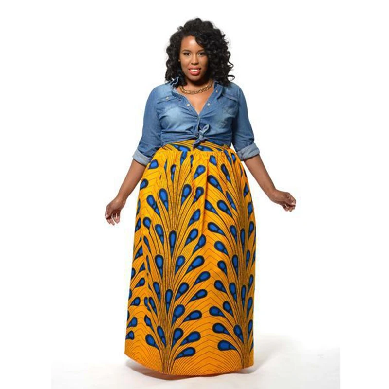 Милая плиссированная юбка для женщин большого размера, стильная юбка до колена с завышенной талией для девочек, с оранжевым принтом павлина, милые модные повседневные юбки