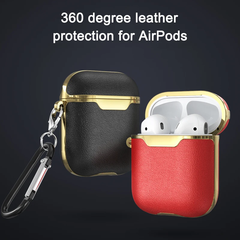 Кожаный чехол для Airpods, беспроводные чехлы для наушников, чехлы для Air Pods, Bluetooth, Earpods, коробка для наушников, защитный чехол