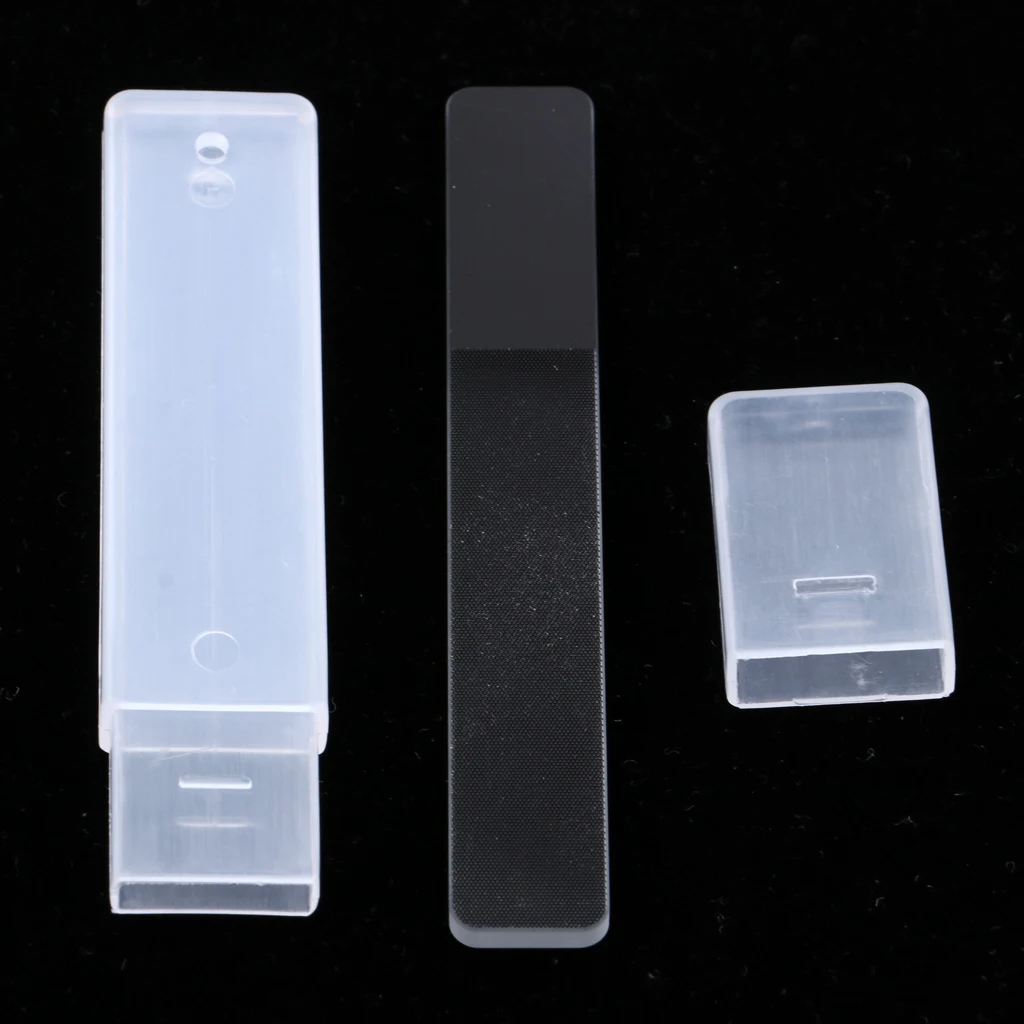 Professional Glass Nail Files Crystal Nail Files in Case For Natural and Acrylic Nails