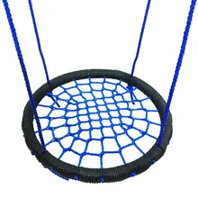 Детские круглые качели в виде гнезда, для помещений и улицы, вешалка для детей, сетчатая веревка, детские игрушки, распродажа