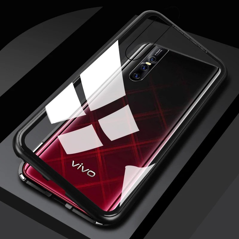 Magneto Magnetic Adsorption metal cases for Vivo V15 Pro case luxury tempered glass cover for vivo V15PRO Magneto Magnetic Adsorption metal cases for Vivo V15 Pro case luxury tempered glass cover for vivo V15PRO