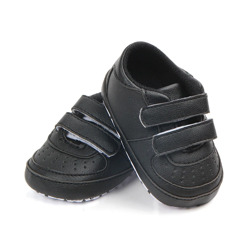 New Born Baby Boys moccasins infant PU Leather first walker Two Strap soft sole Toddler Sneakers Brand Baby shoes for 0-18 Month