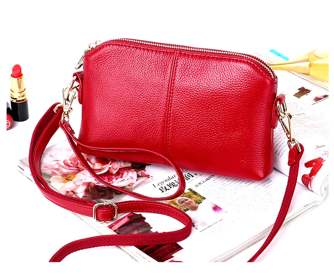 

2019 Rushed Real Women Polyester Casual Mini Women's Messenger Shoulder Bag Genuine Leather Handbag Elegant With Double Layer