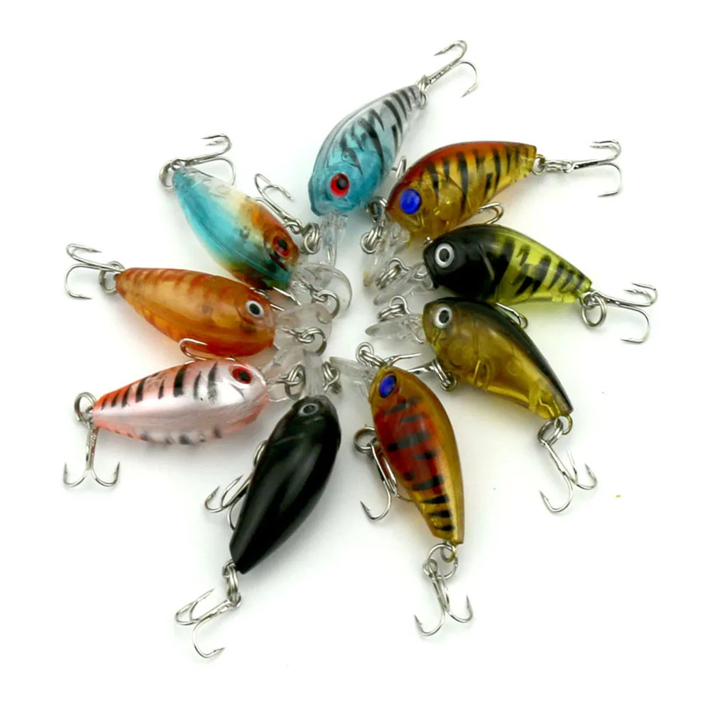 9pcs Brand Fishing lure 4.5cm Fishing Bait 4g Crankbait 9 Color Fishing