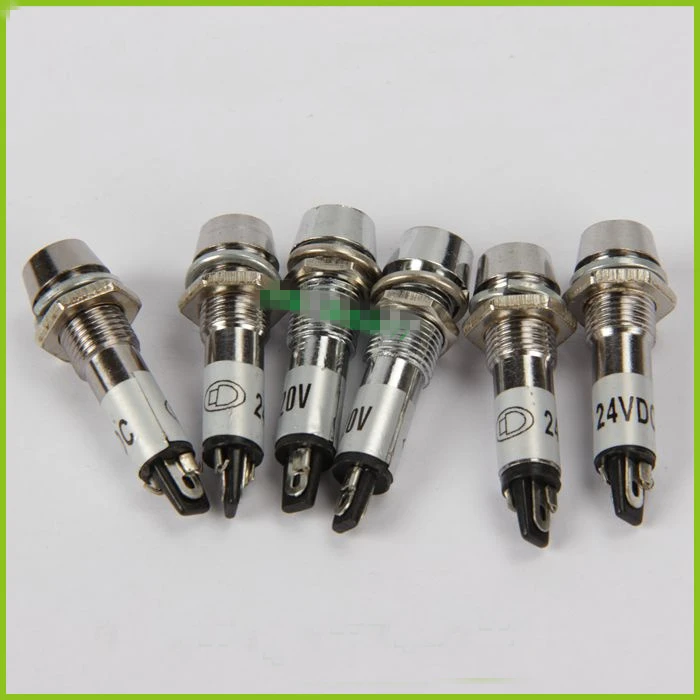 10pcs 12V DC 8mm Yellow Power Indicator Signal Light XD8-1