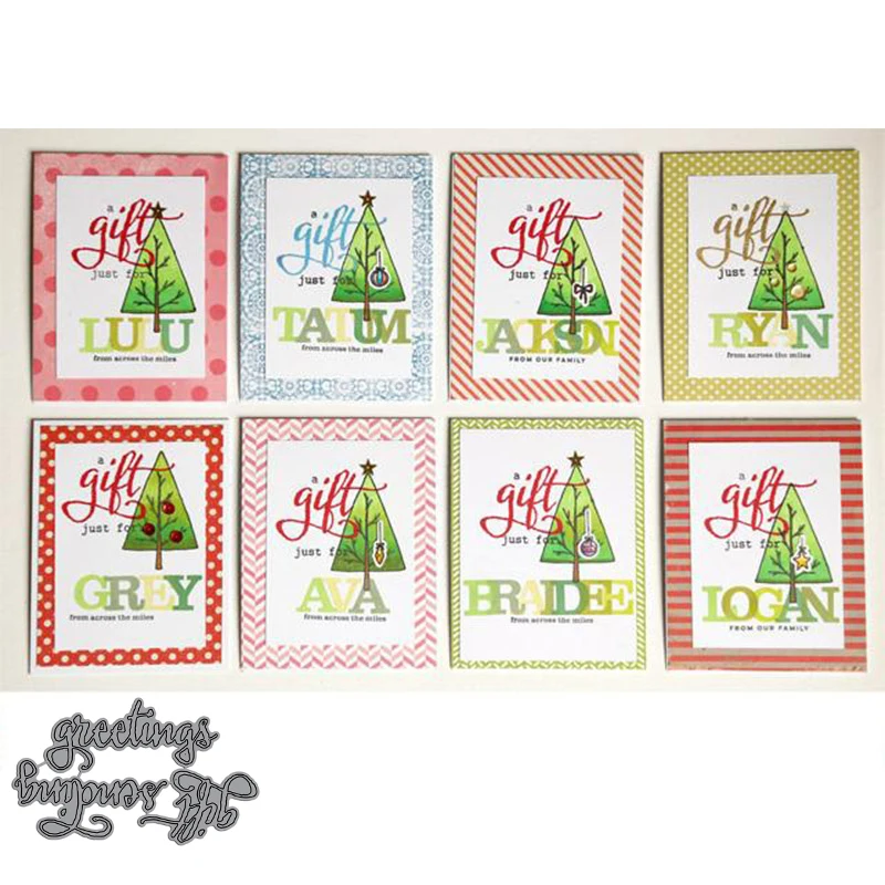 

Gift Greetings Sending Words Pattern Metal Cutting Dies Stencil Scrapbooking Embossing Gifts Card Handcrafts Model Tools Decor