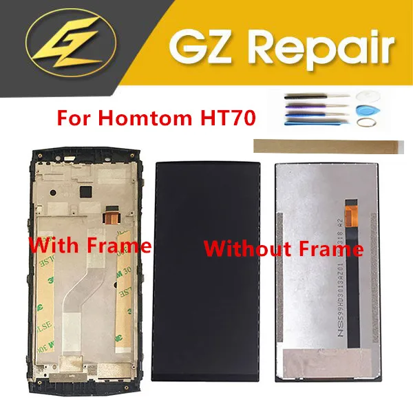

Original Quality With / Without Frame 6.0" For Homtom HT70 LCD Display With Touch Screen Digitizer Assembly With Tools Tape