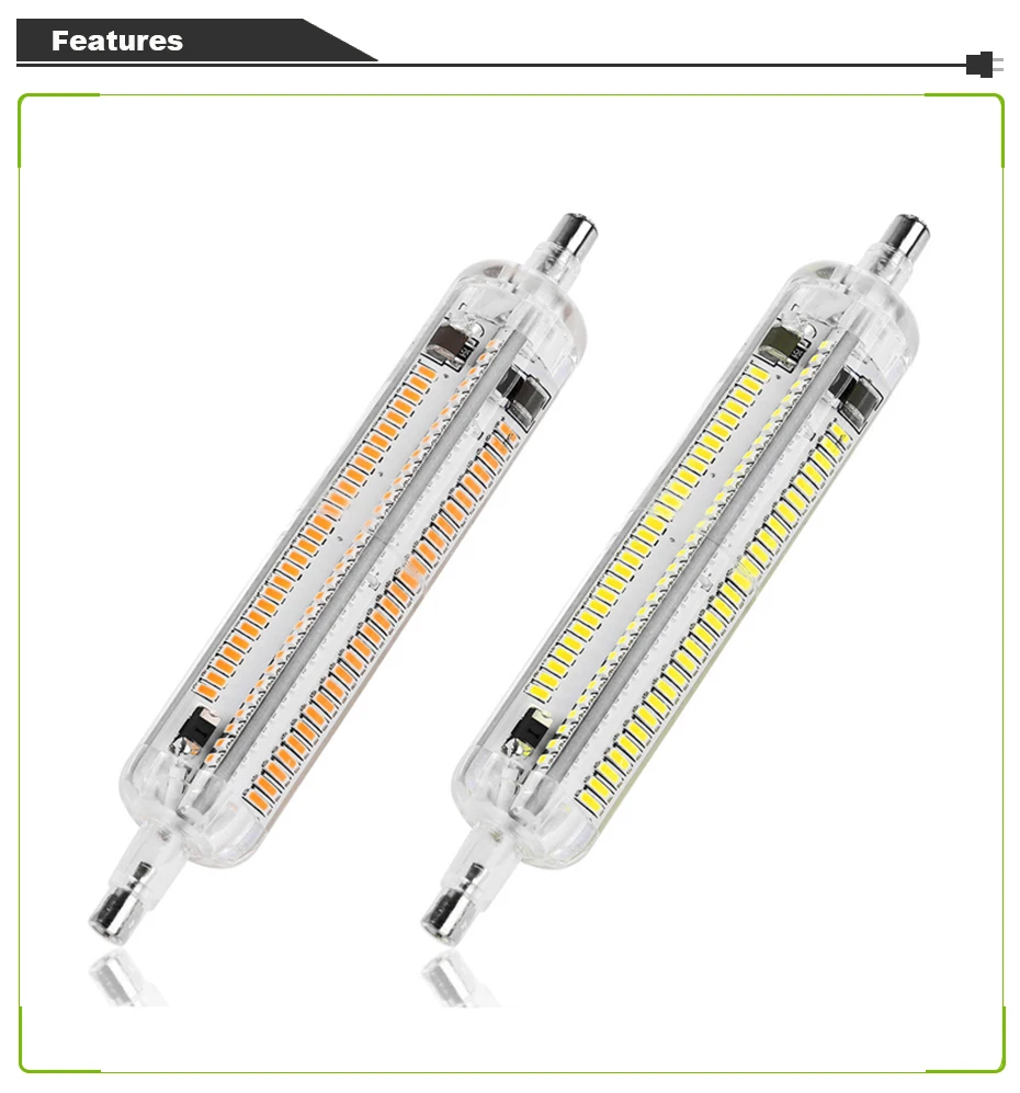 Rayway кремния без затемнения R7S светодиодный лампы 10 W 15 W SMD4014 118 мм светодиодный R7S лампа 220-240 V Энергосберегающая галогеновая Замена