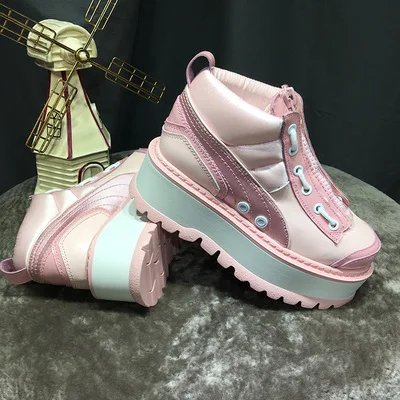 

2019 Leather Women Shoes Front Zipper Platform Shoes Woman Hot Chic Sneakers Lady Brand Casual Shoe Flats Women Zapatillas Mujer