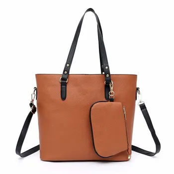 

2pc/s Women Leather Handbags High Quality Purses And Handbags Luxury Designer Large Capacity Tote Bag Female Sac A Main Bag Lady
