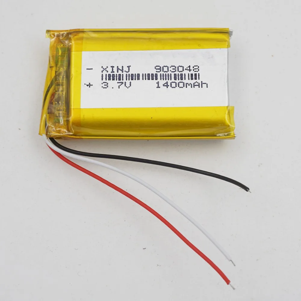 XINJ 3 7 V 1400mAh провода для термистора литий полимерный перезаряжаемый аккумулятор