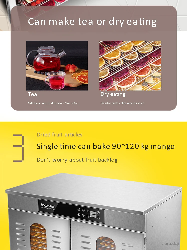 32-layers Commercial Food Dehydrator Drying fruit machine household vegetables& fruits dehydration machine fruit dryer 220v