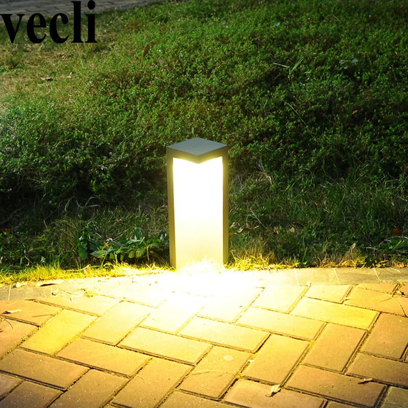 

Outdoor rectangular lamps aluminium decoracion jardin exterior creative balcony villa residential garden lights