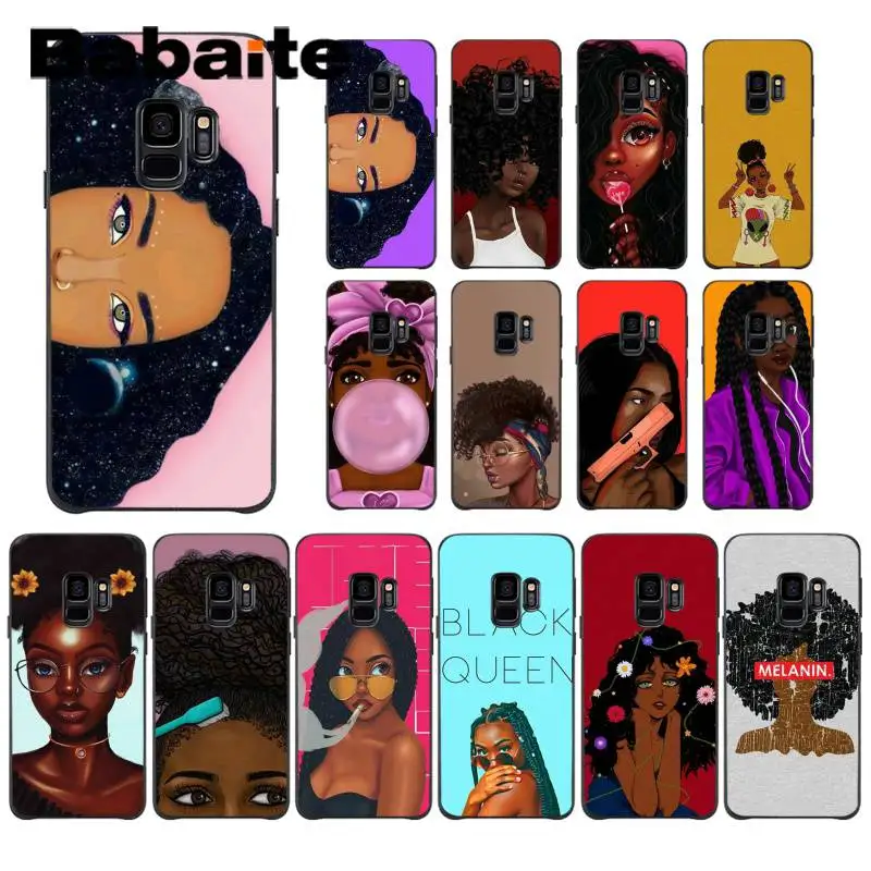 

Babaite Black Girl Magic Melanin Poppin Soft Silicone TPU Phone Case for Samsung Galaxy S8 S7 edge S6 edge plus S5 S9 case