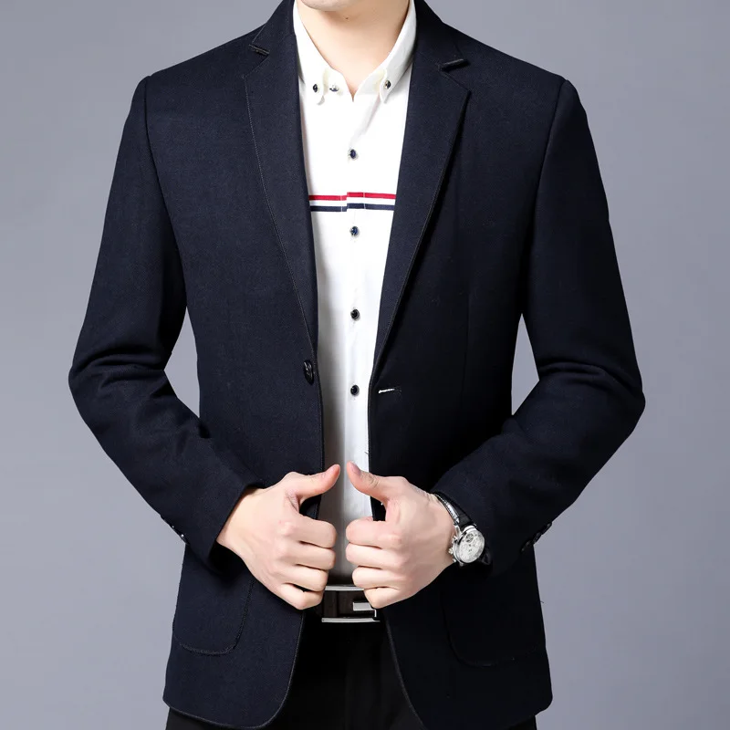 Terno dos Homens Blazer dos Homens de Negócios Formais dos Homens de Cor Nova Moda Casual Jaqueta Fino Sólida