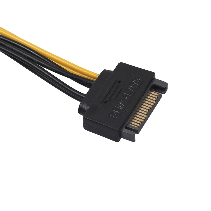 15 см 15-pin SATA внешний до 8-контактный (6 + 2) PCI-E внешняя видео карта Мощность Кабель-адаптер JQ0329
