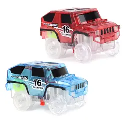 Электрический вагон игрушки светодио дный автомобиль игрушка для DIY чудесный волшебный трек светящийся в темноте изгиб Flex гоночный