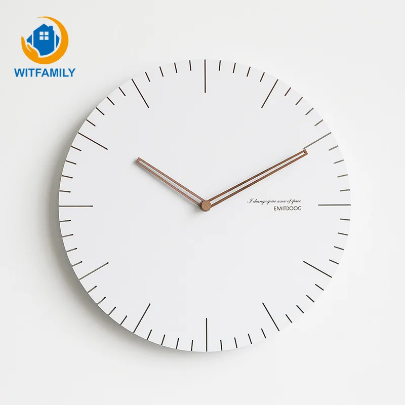 

Bedroom Home European Wall Clock Silent Clock 12 Inch Nordic Clock Living Room Modern Minimalist Creative Clock