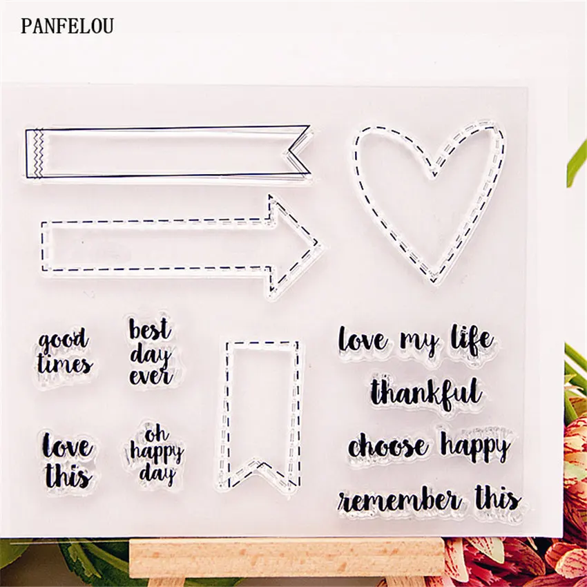 

PANFELOU Text arrow Transparent Clear Silicone Stamp/Seal for DIY scrapbooking/photo album Decorative clear stamp sheets