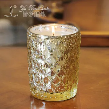 

Large Glass Candle Wax Aromatherapy Golden Pineapple Oil Smokeless Candle Birthday Scented Flameless Making Candles Decoration